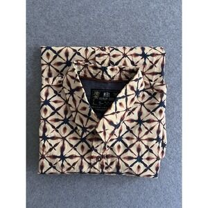 MBX L Premium Goods Button Up Lowrider Car Hawaiian Tropical Kaleidoscope Print